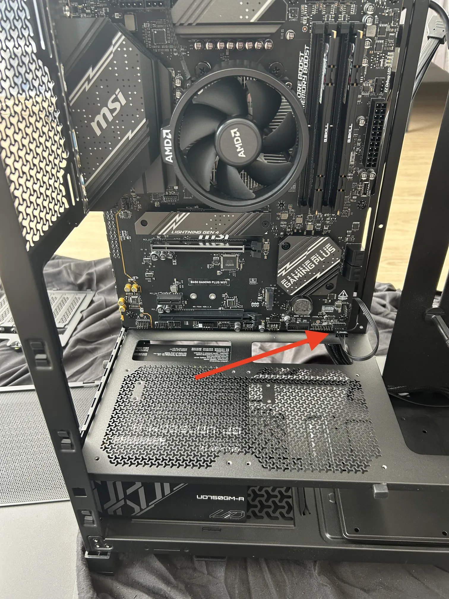 Front Panel LED Lights Power Connection