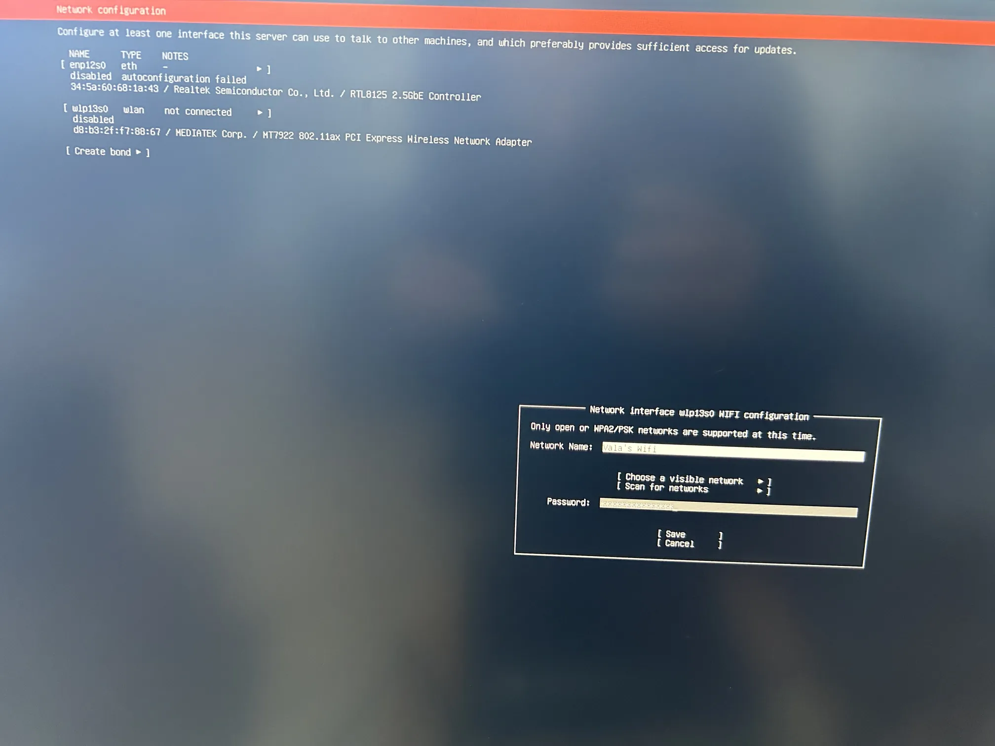 Network Configuration